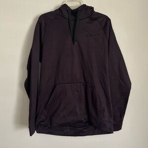 Nike Mock Neck Dri Fit Hoodie L Plum